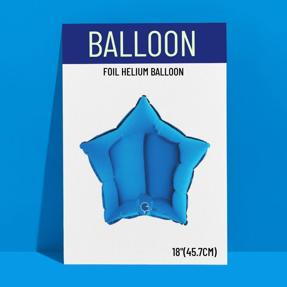 18in Blue star Foil balloon