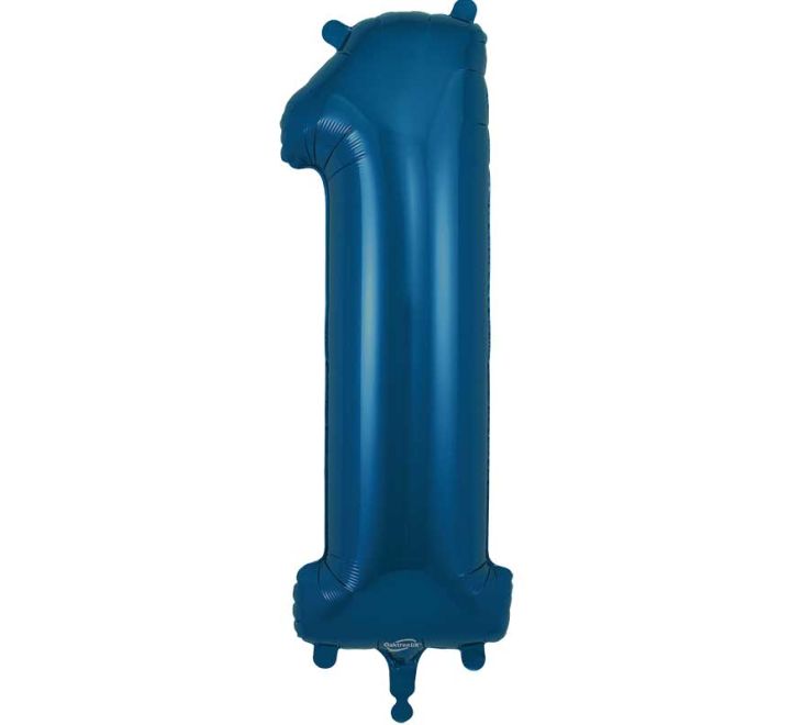 Navy Blue Giant Number Helium Balloons 0-9  - Inflated 34in