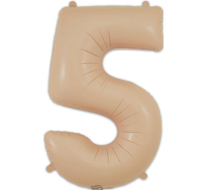 34in Matte Nude Number Helium Balloons 0-9  - Inflated