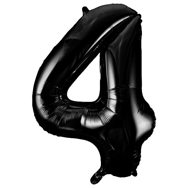 Black Giant Number Helium Balloons 0-9  - Inflated 34in