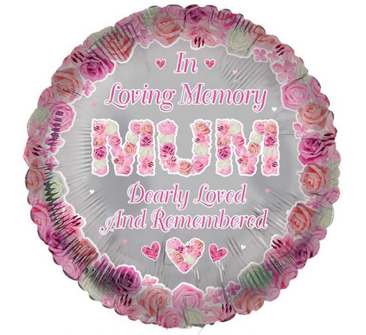 18in MUM REMEMBRANCE FOIL BALLOON