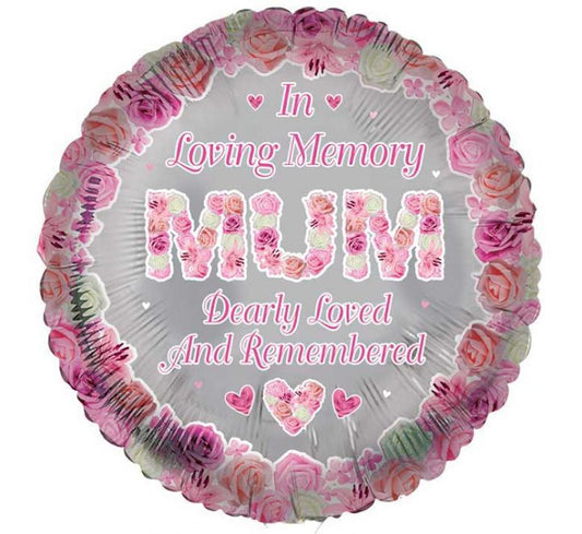 18in MUM REMEMBRANCE FOIL BALLOON