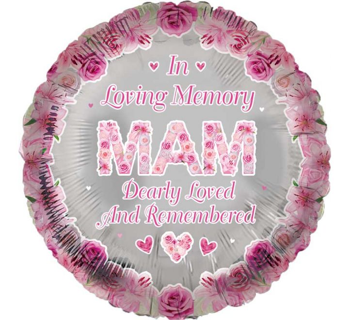 18in MAM HEART REMEMBRANCE FOIL BALLOON