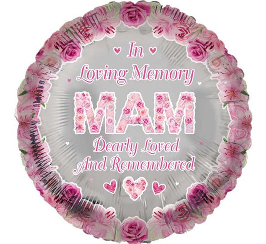 18in MAM HEART REMEMBRANCE FOIL BALLOON
