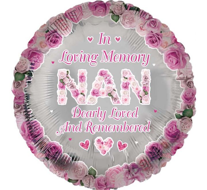 18in NAN REMEMBRANCE FOIL BALLOON