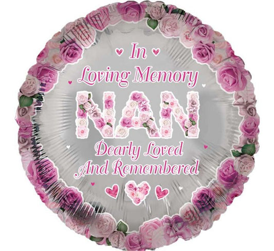 18in NAN REMEMBRANCE FOIL BALLOON