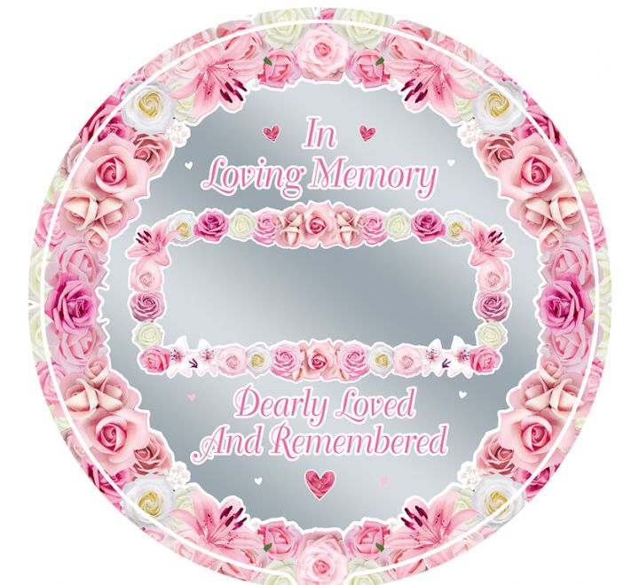 18in PERSONALISED PINK REMEMBRANCE FOIL BALLOON