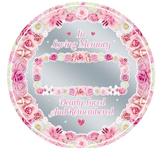 18in PERSONALISED PINK REMEMBRANCE FOIL BALLOON