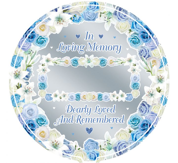 18in PERSONALISED BLUE REMEMBRANCE FOIL BALLOON
