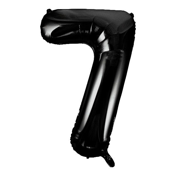 Black Giant Number Helium Balloons 0-9  - Inflated 34in