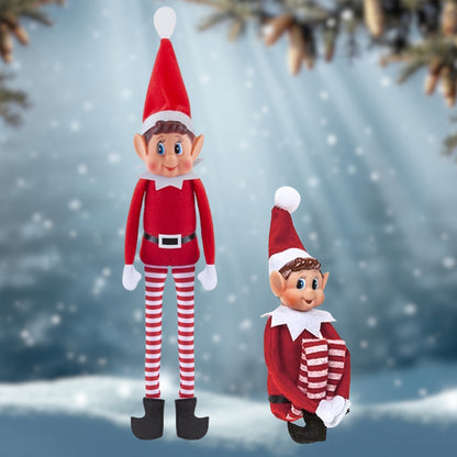 Elves Behavin' Badly 12 Inch Long Leg Soft Body Vinyl Face Elf with Hat
