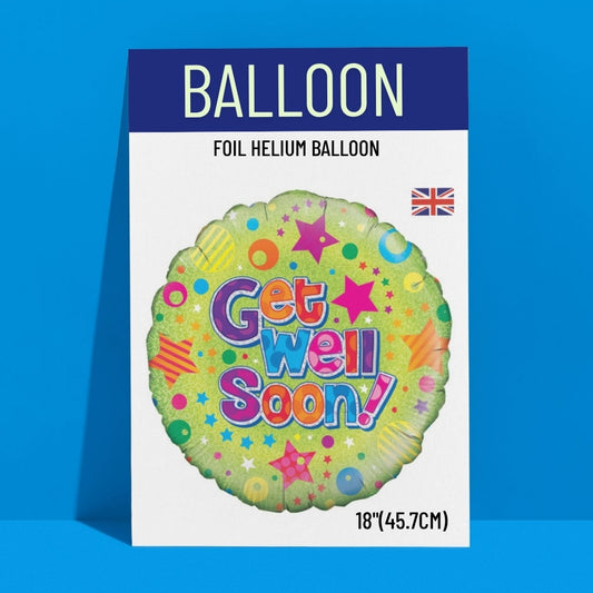 18in get well dots & stars Foil balloon