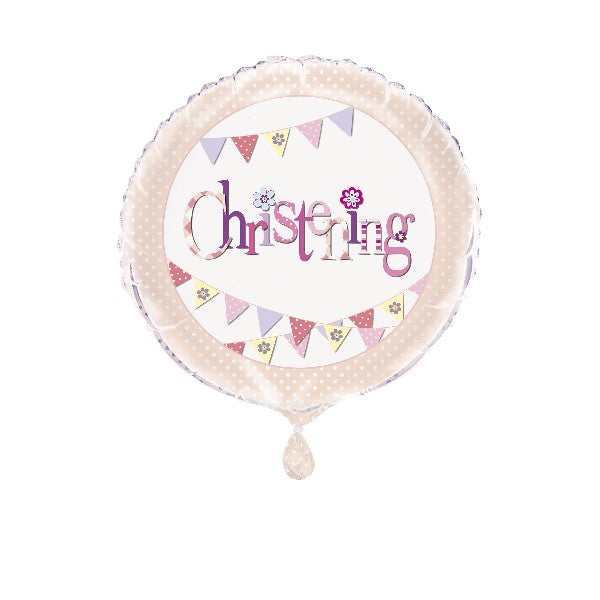 18in Pink Christening Balloon