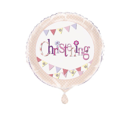 18in Pink Christening Balloon