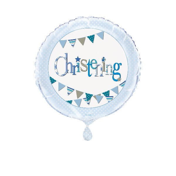18in Blue Christening Balloon