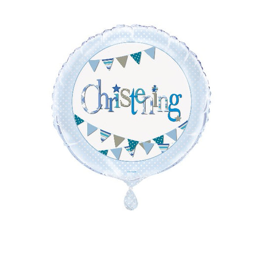 18in Blue Christening Balloon