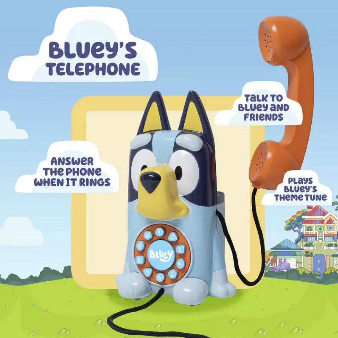 Bluey Telephone Interactive Roleplay Realistic Electronic Phone Toy