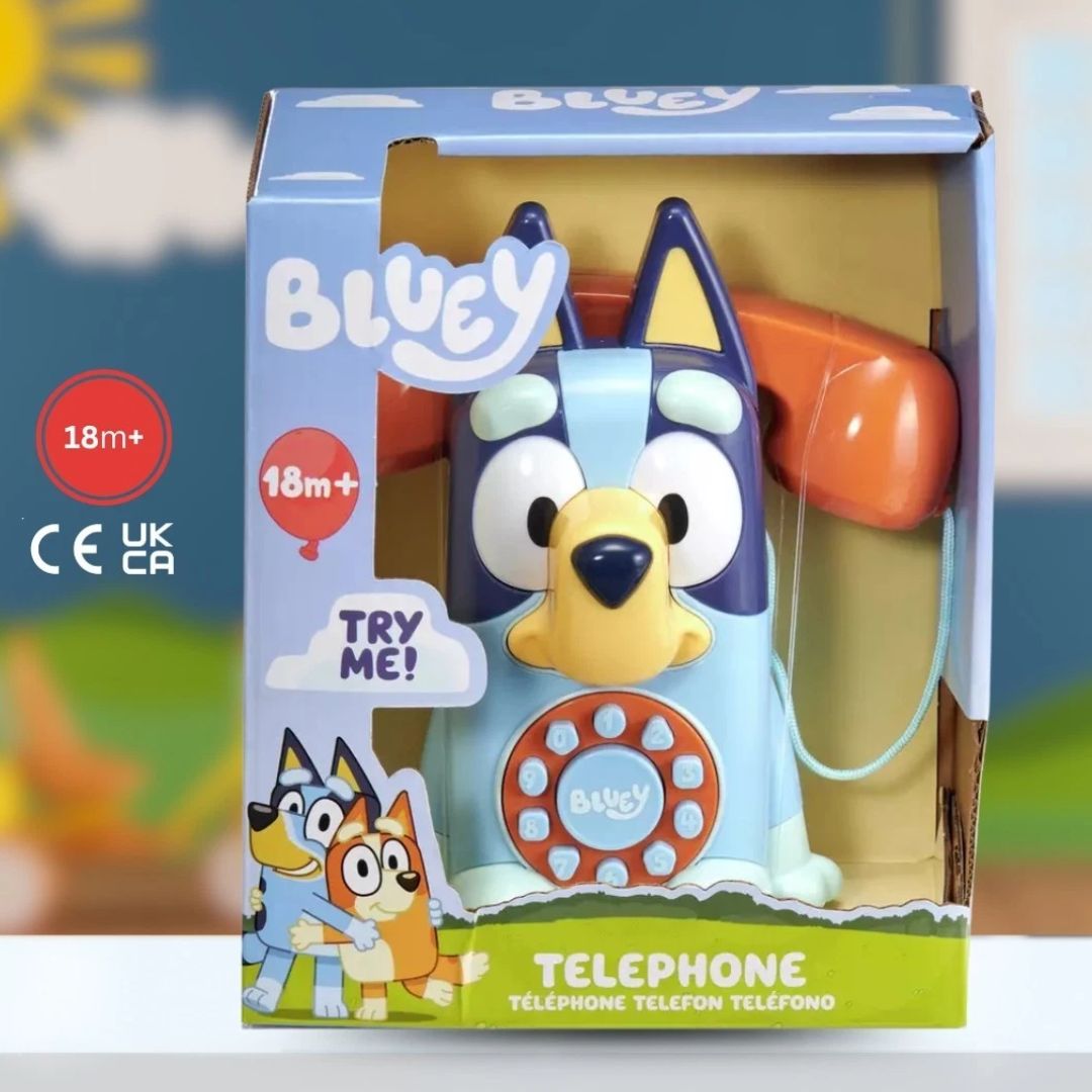 Bluey Telephone Interactive Roleplay Realistic Electronic Phone Toy